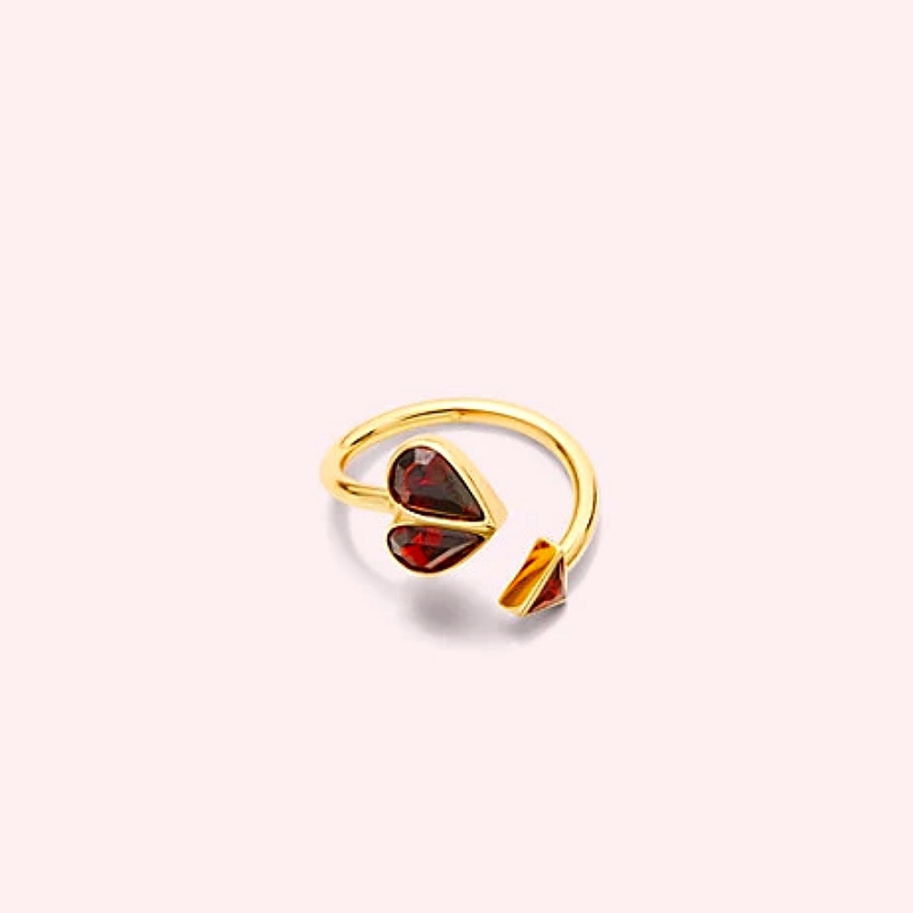 💕Kate Spade Rock solid stone heart twist ring
💕